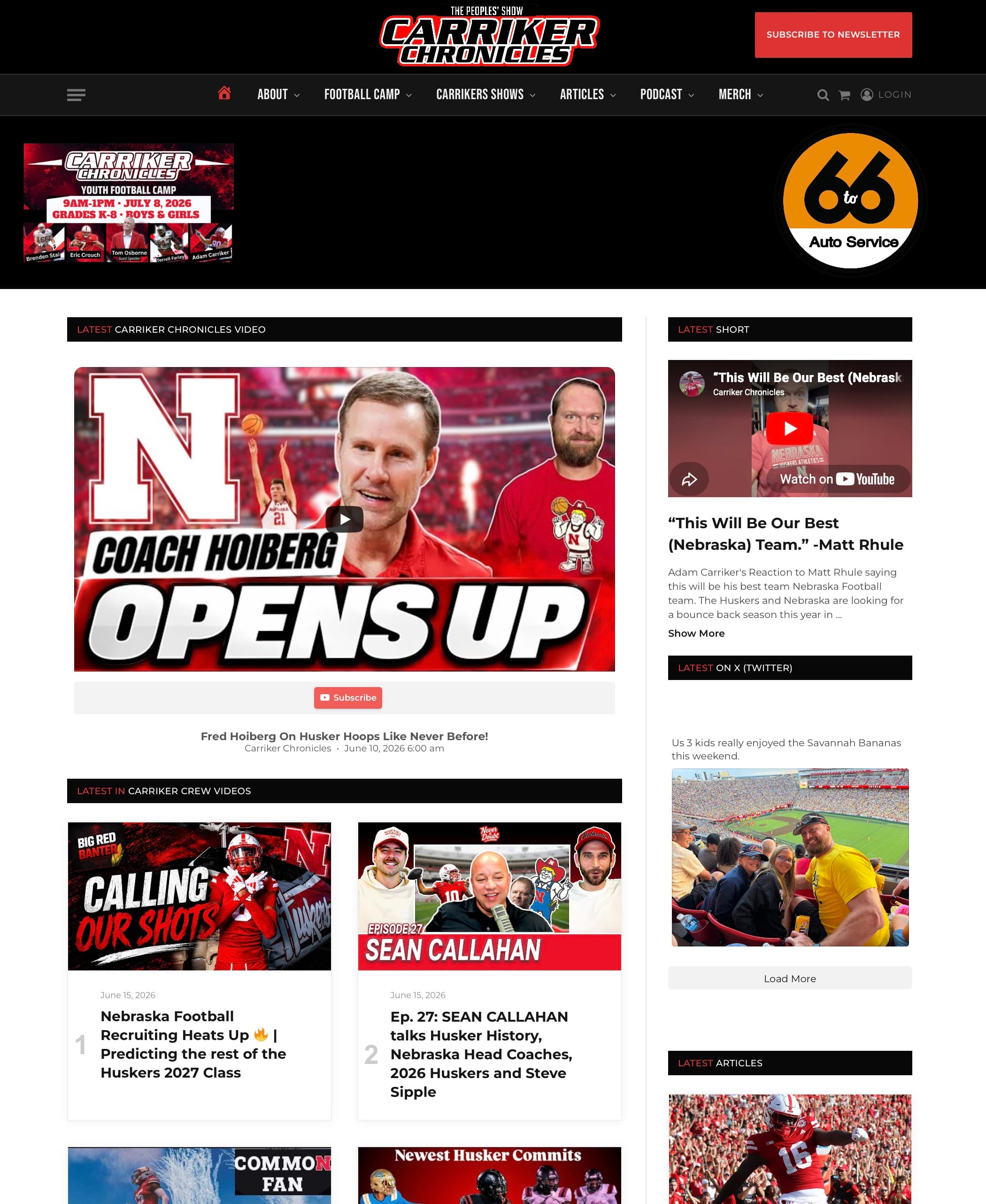 Carriker Chronicles — a media hub for a growing sports brand